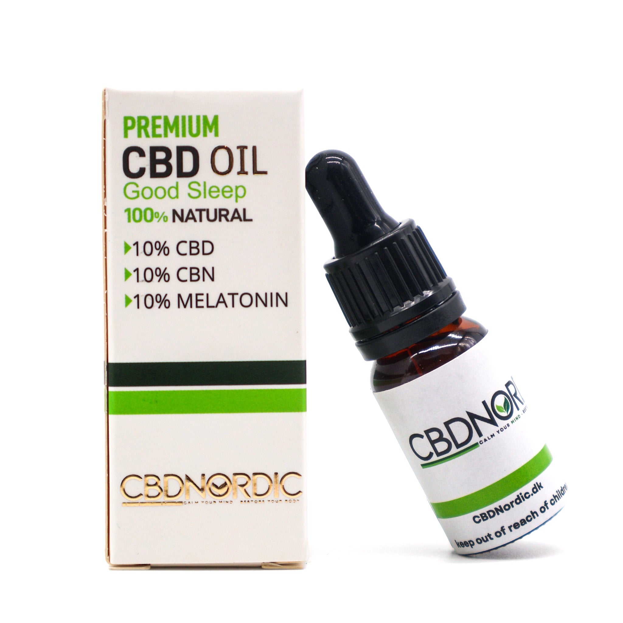 Good sleep olie 10% CBD - 10% CBN - 10% Melatonin - Prøve pakke