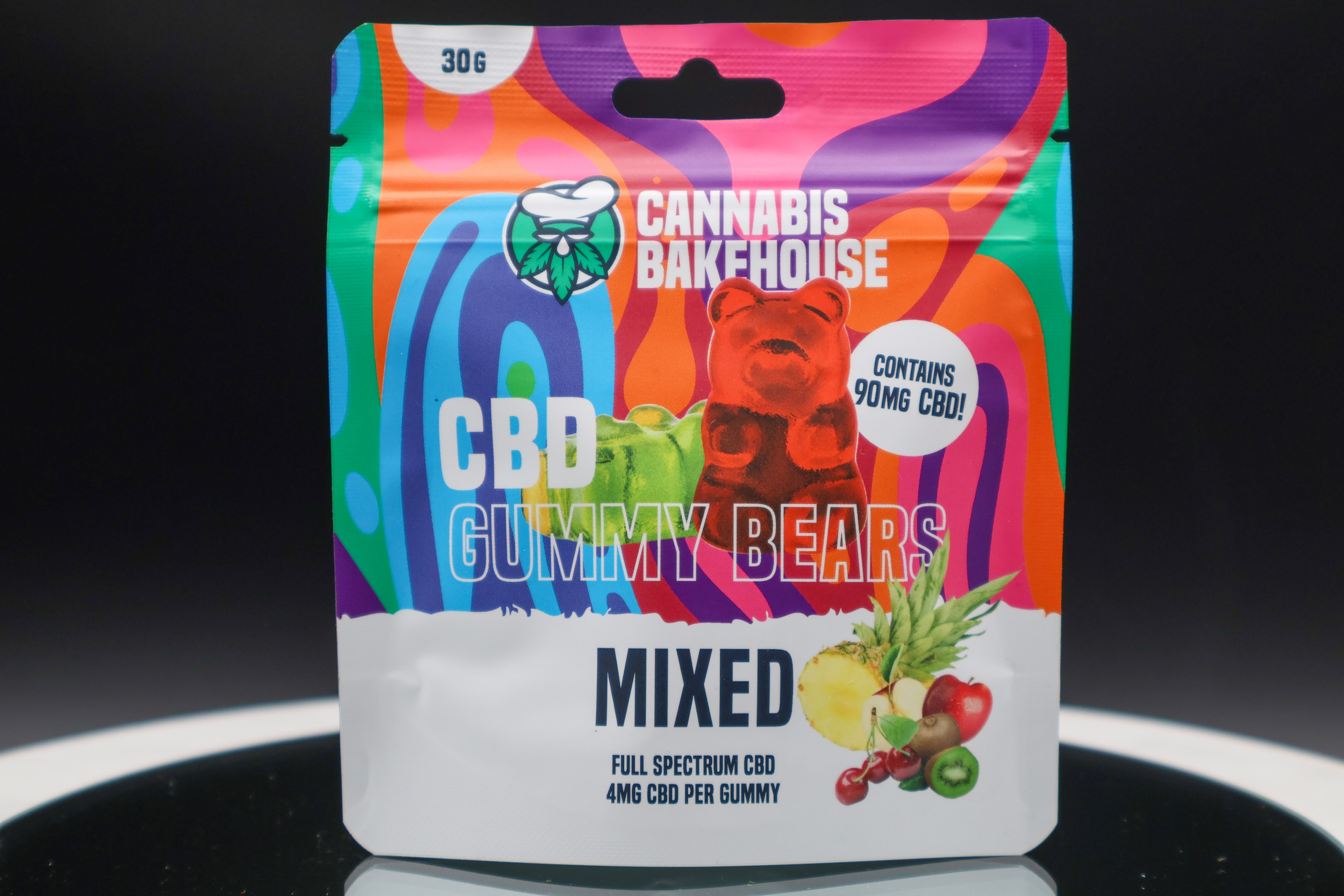 Cannabis Bakehouse CBD frugtgummier - Mix frugt , 90 mg CBD, 30g