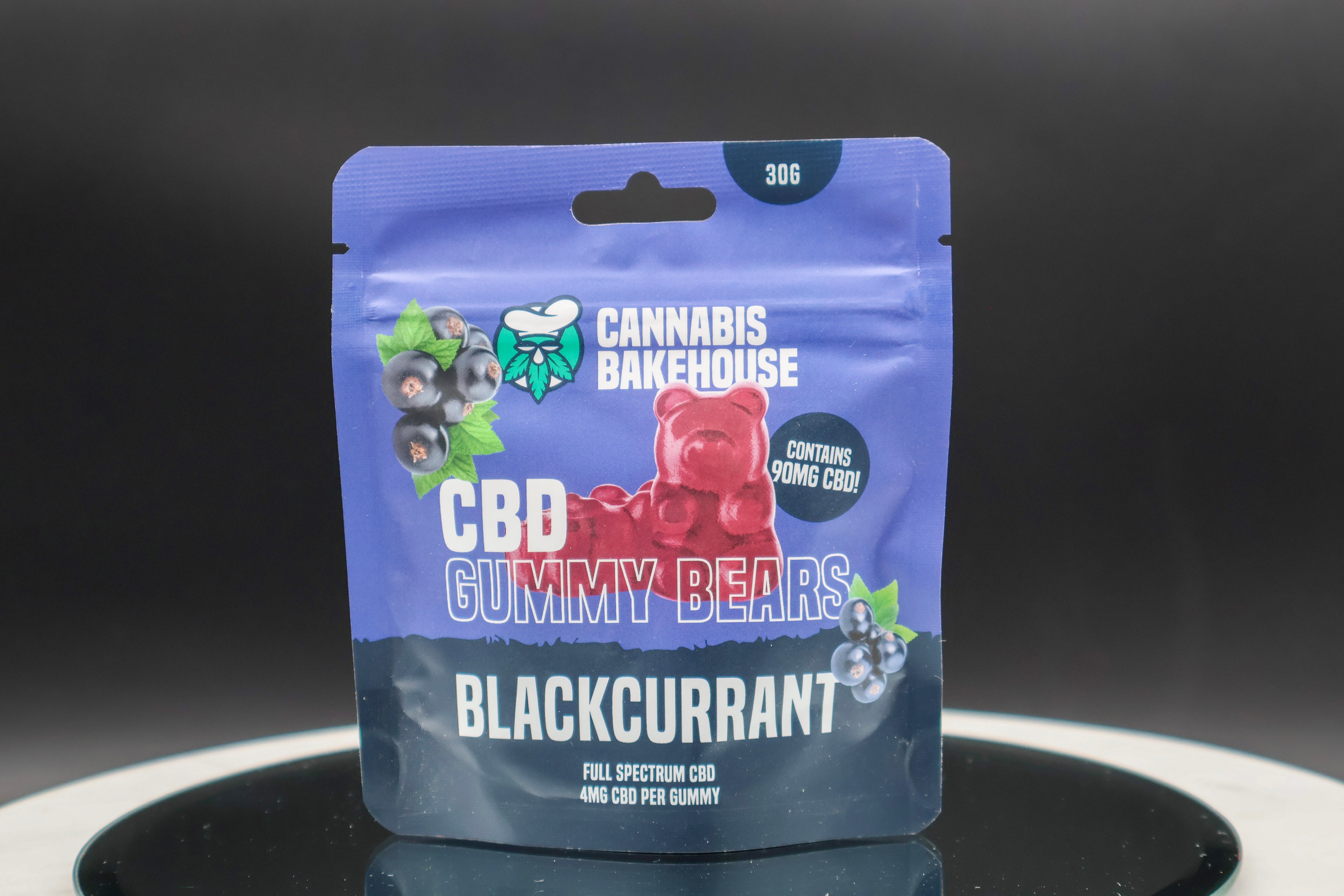 Cannabis Bakehouse CBD frugtgummier - Solbær, 90 mg CBD, 30g