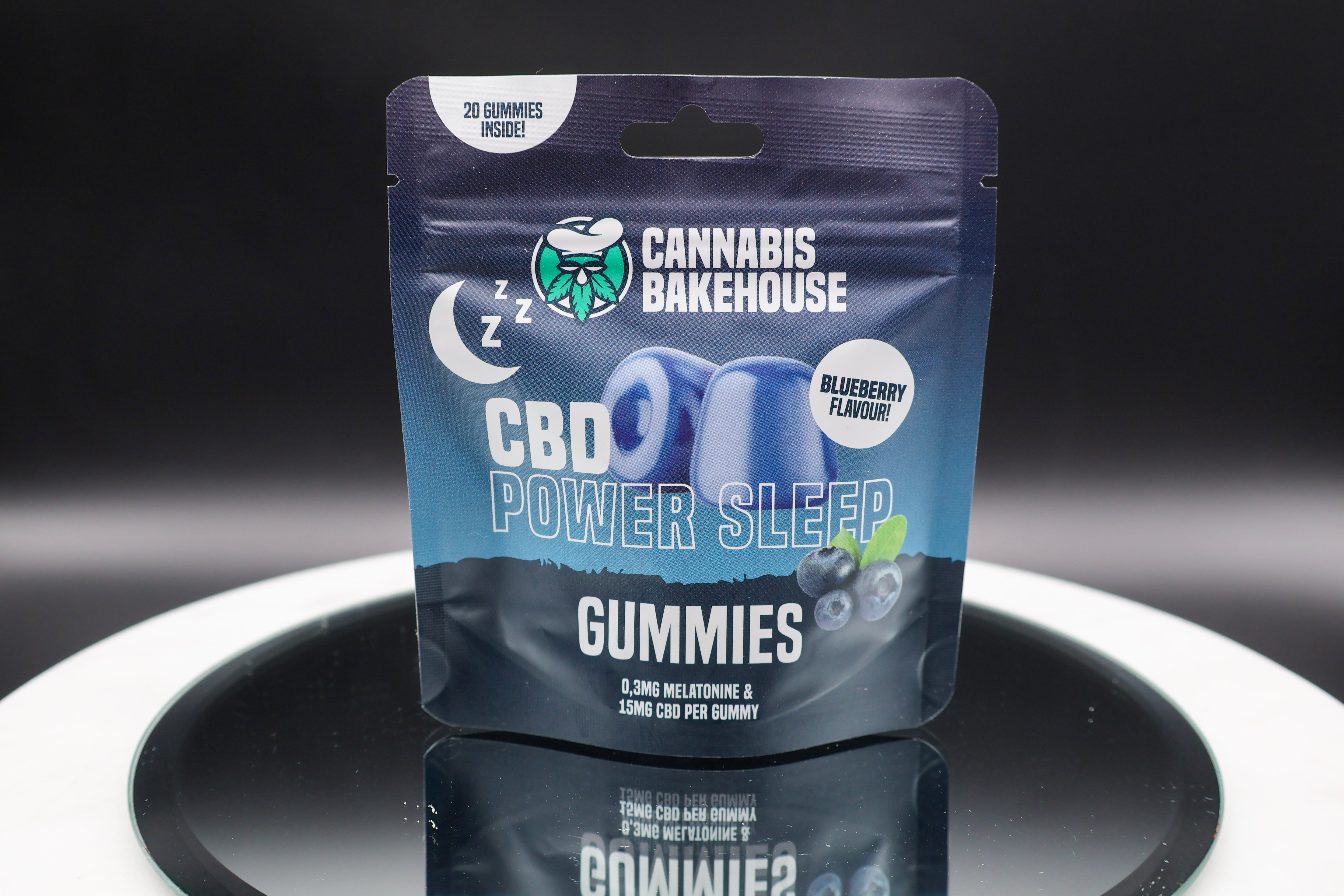 Cannabis Bakehouse CBD Power Sleep Vingummi+ Melatonin 300 mg, 20 stk x 15 mg CBD