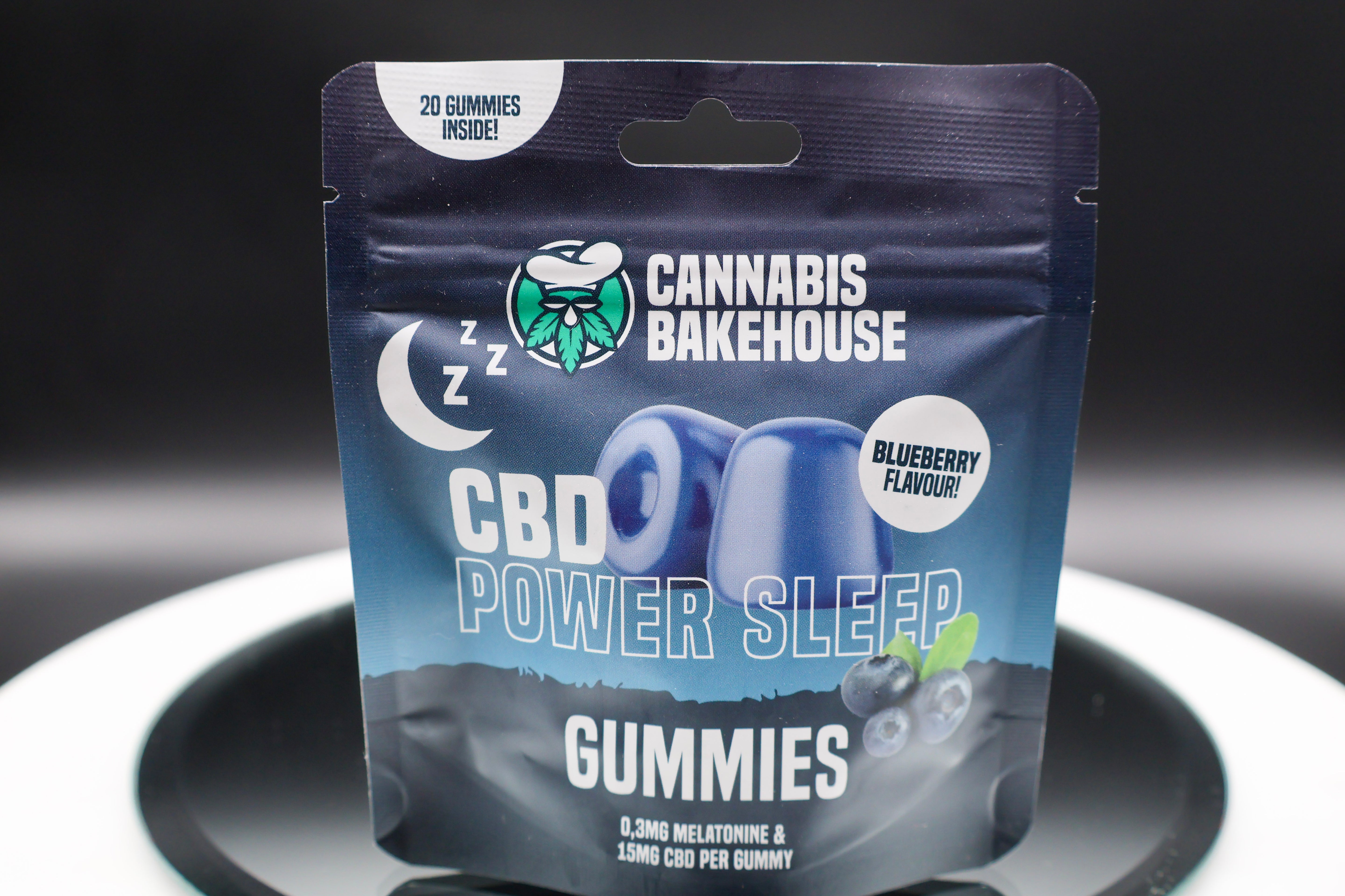 Cannabis Bakehouse CBD Power Sleep Vingummi+ Melatonin 300 mg, 20 stk x 15 mg CBD
