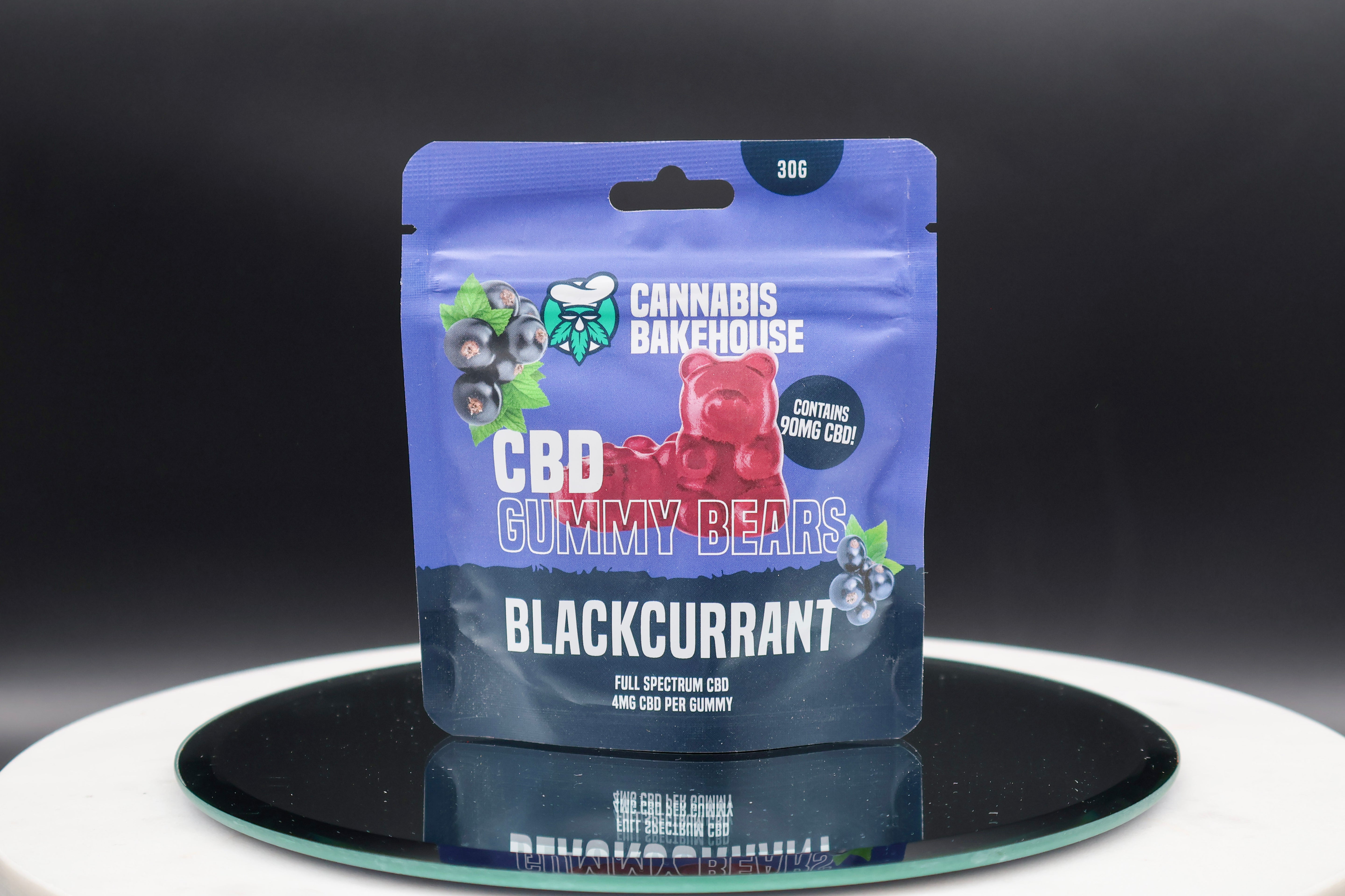 Cannabis Bakehouse CBD frugtgummier - Solbær, 90 mg CBD, 30g