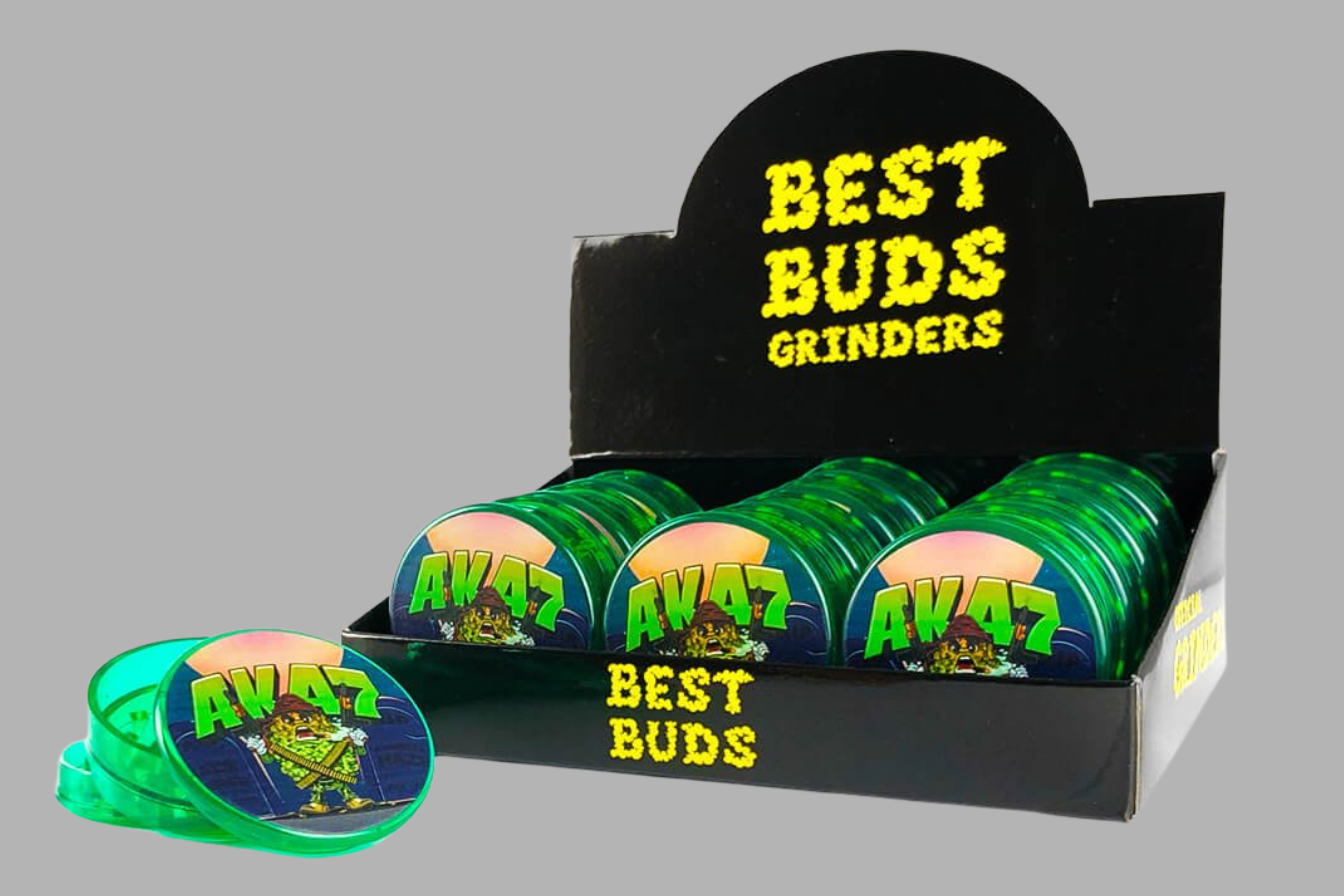 Best Buds Plastic Grinder AK47 3 Parts – 50mm