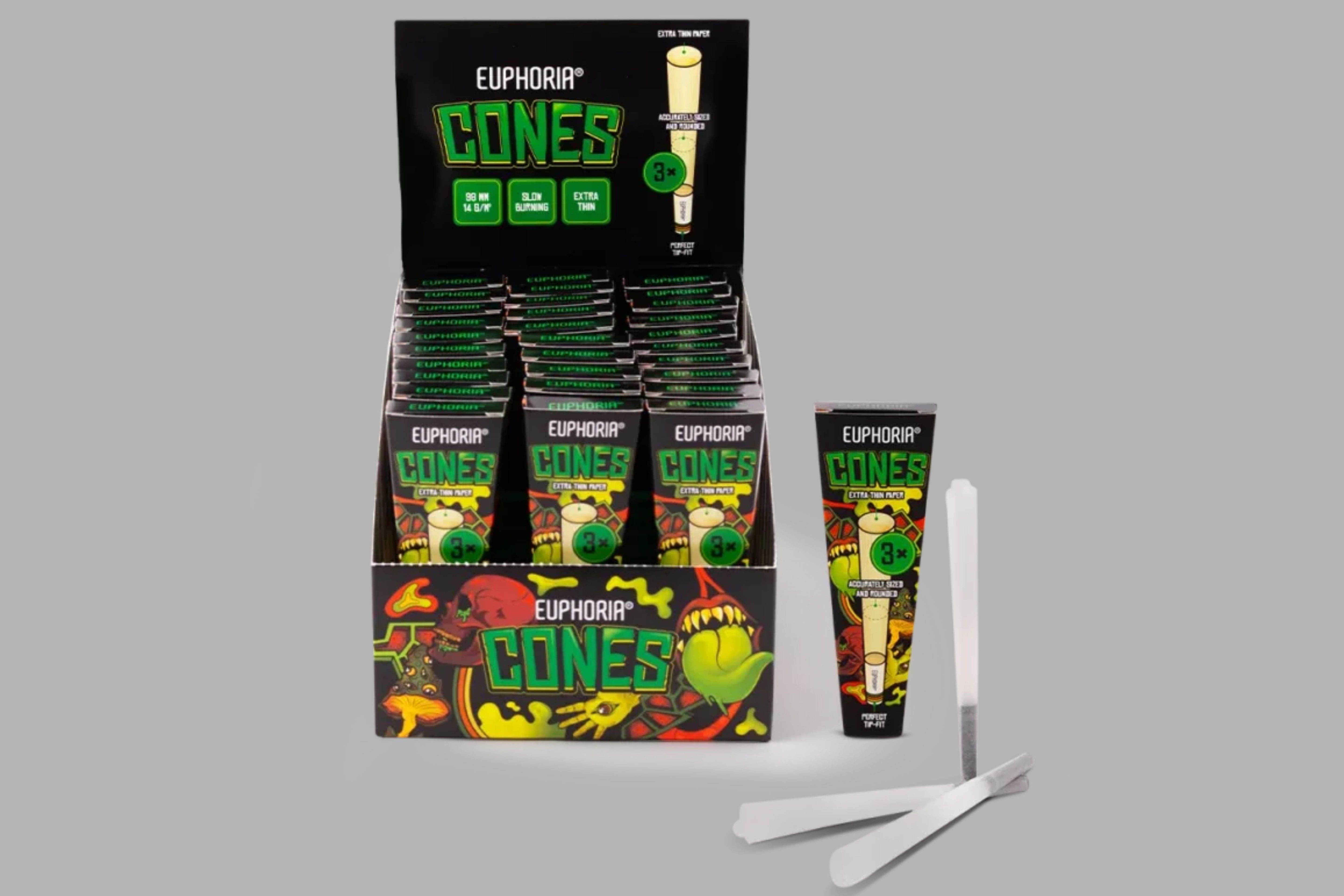 Euphoria Kingsize Slim Cones - 3 stk