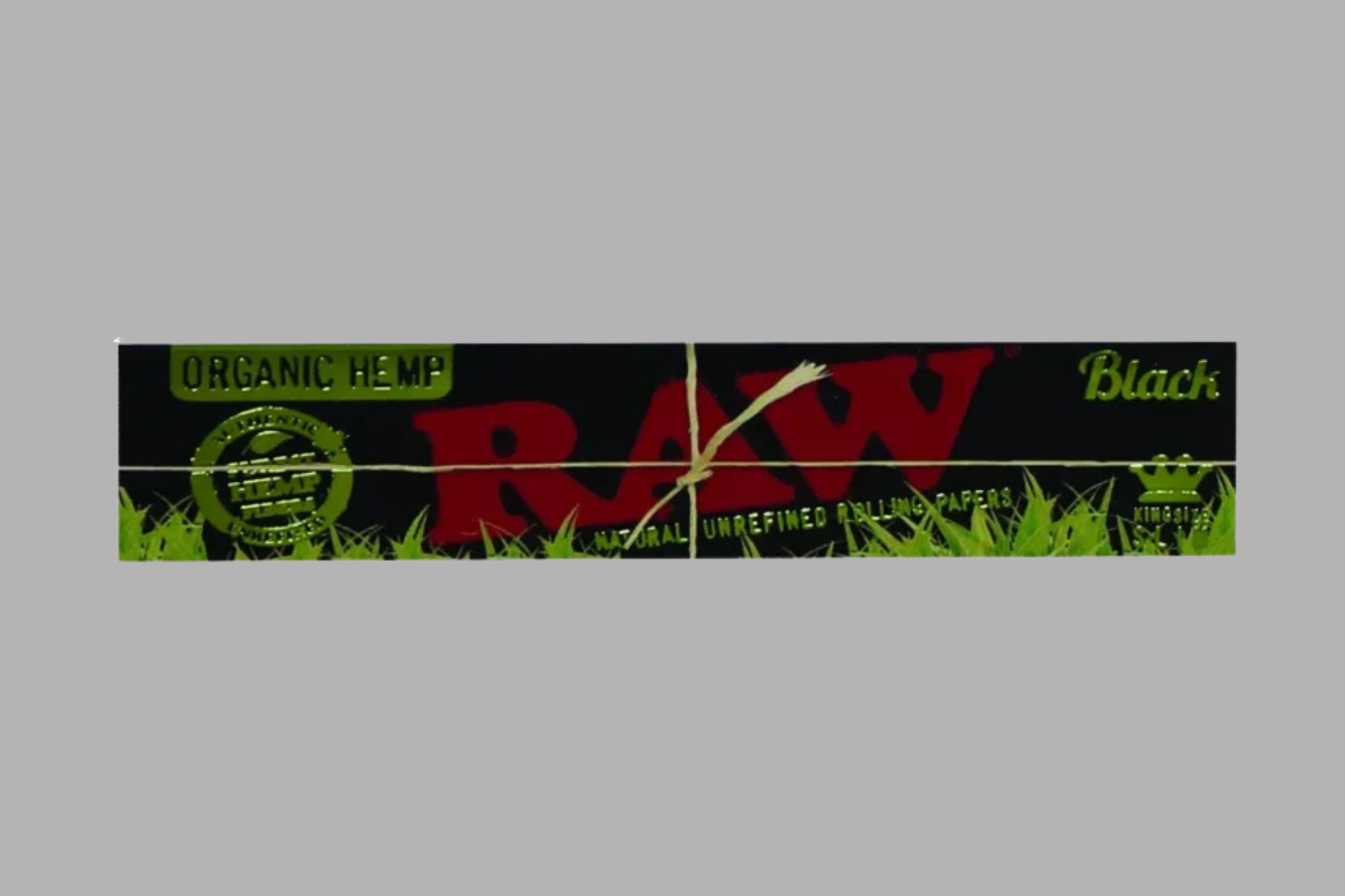 RAW Black Organic Hemp King Size Slim